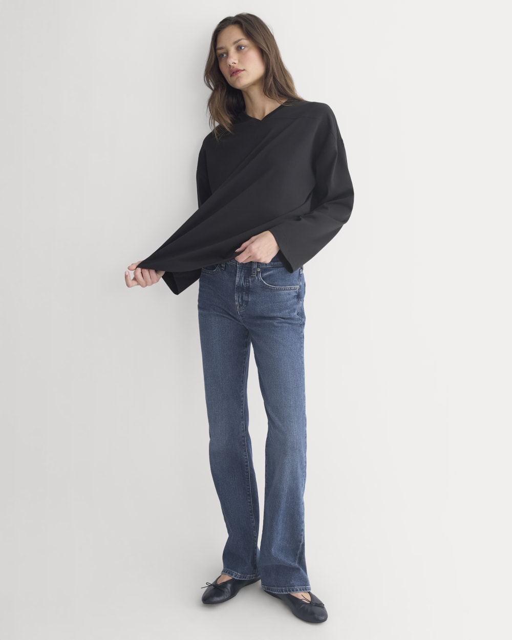 Retro V-Neck Jersey | Black