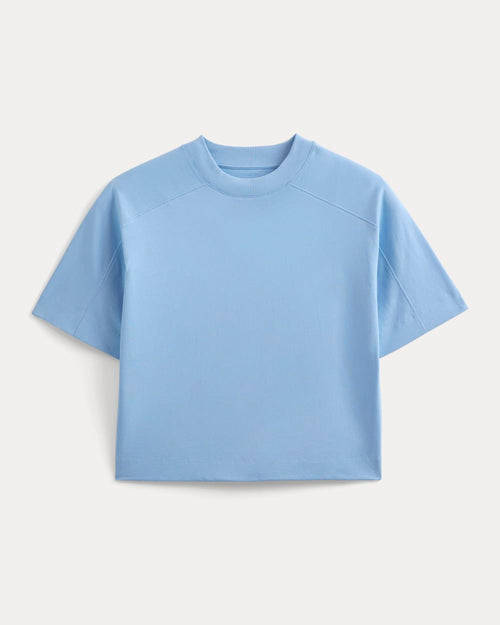 Oversized Seamed Tee | Open Air Blue