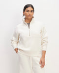 The ReTrack Half-Zip Sweatshirt | Bone