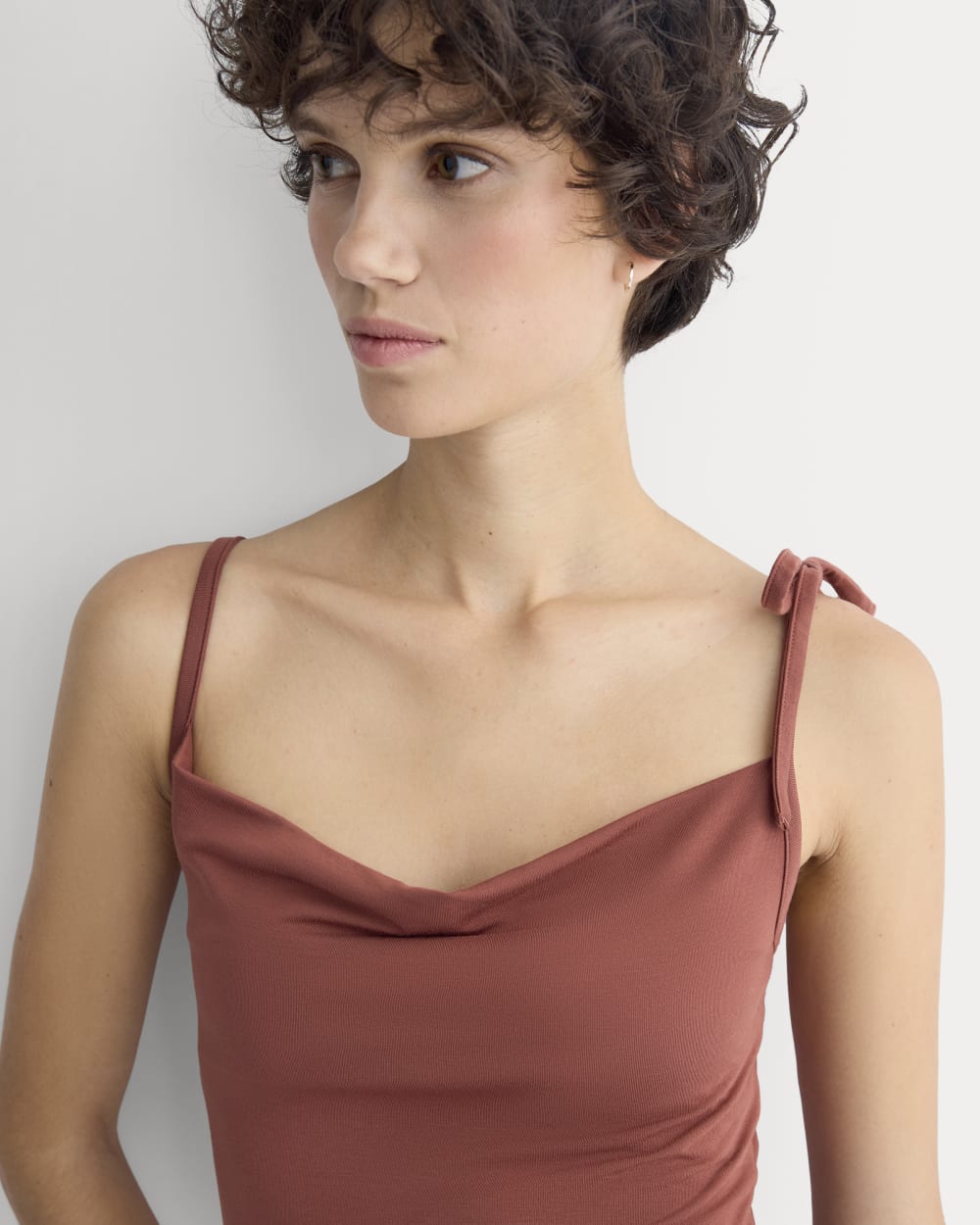 Tie-Shoulder Tank | Henna Red