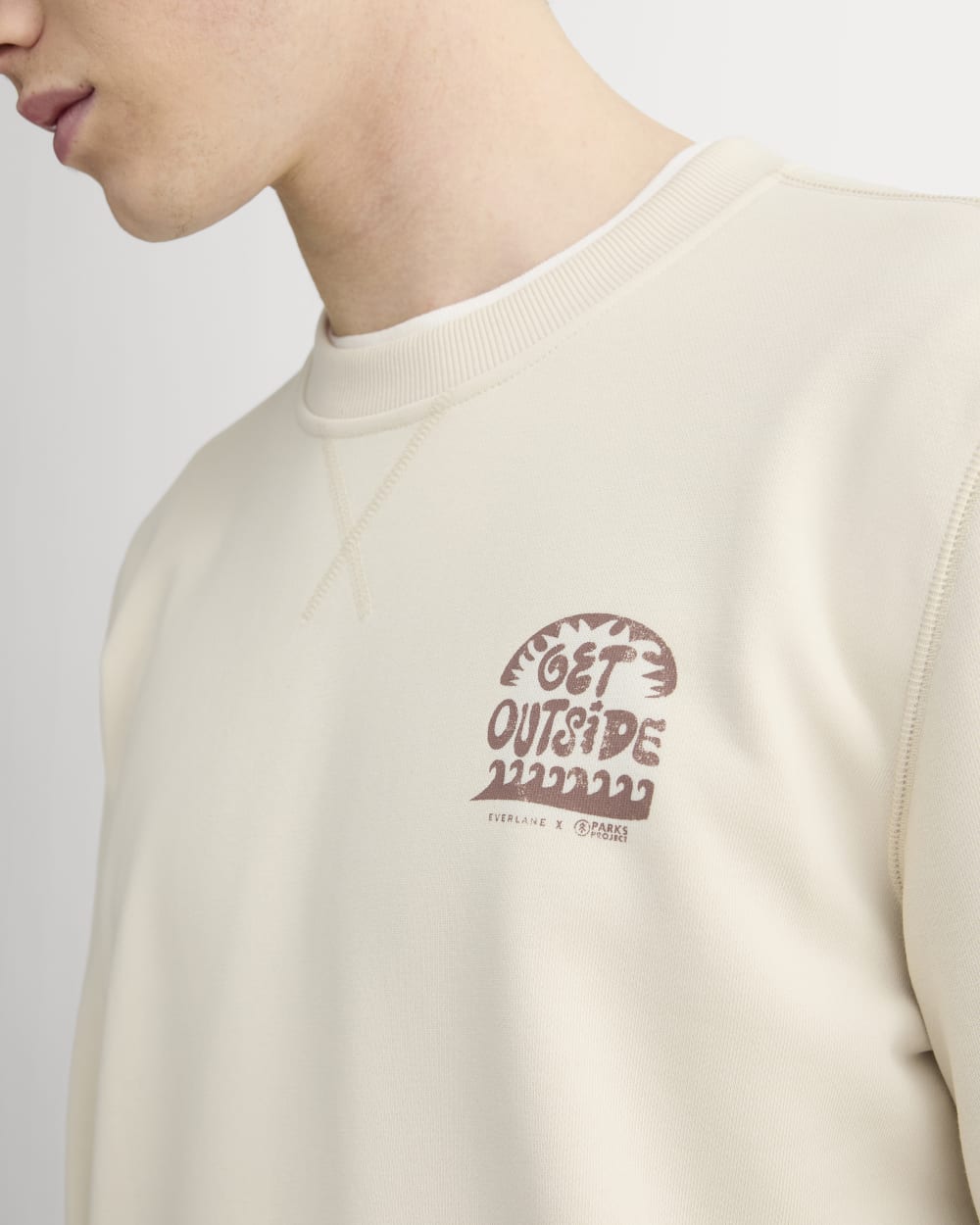 The Everlane x Parks Project French Terry Crew | Natural / Brown