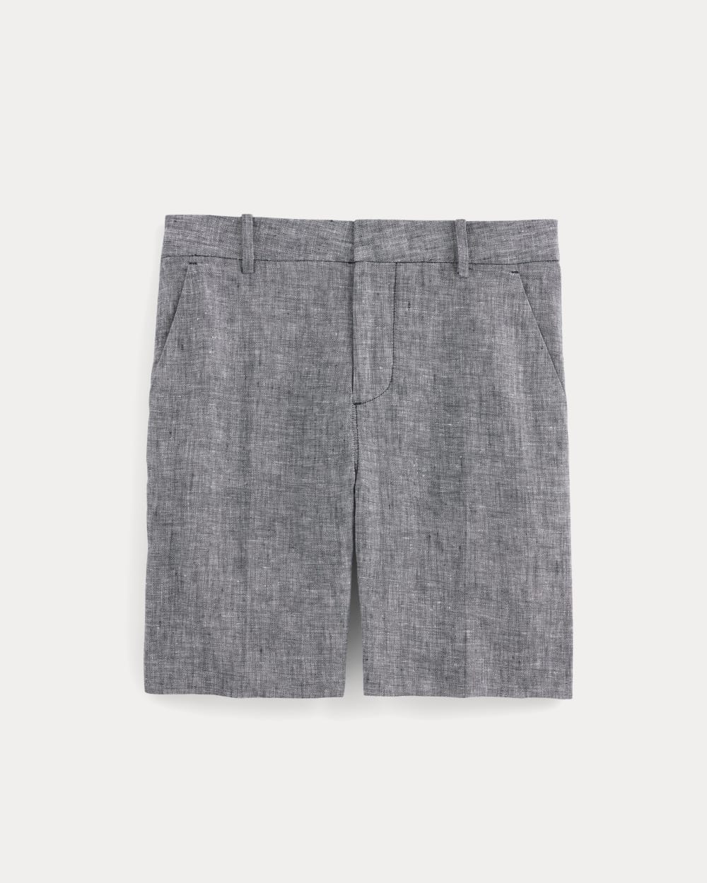 The 7" Linen Trouser Short | Navy Chambray