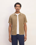 The No-Sweat Button-Down Polo | Dark Heathered Camel
