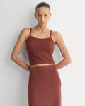 Lace-Knit Cami | Henna Red