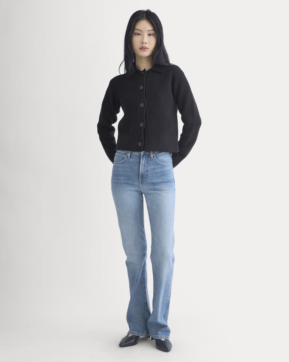 Shrunken Cardigan in Everyday Cotton | Black