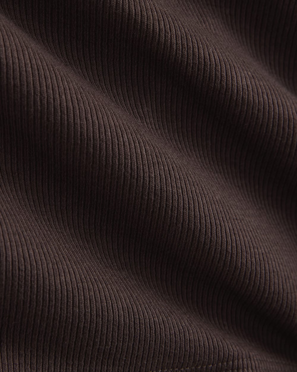 Luxe Rib V-Neck Henley | Coffee Bean