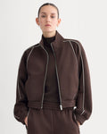 Luxe Fleece Track Jacket | Dark Chocolate