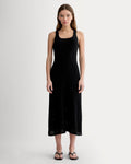 The Crochet Knit Tank Dress | Black