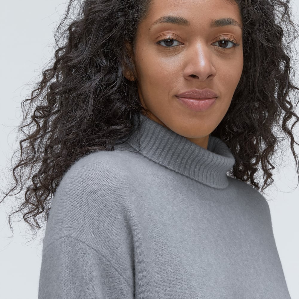 The Cozy Stretch Turtleneck Dress | Smoke