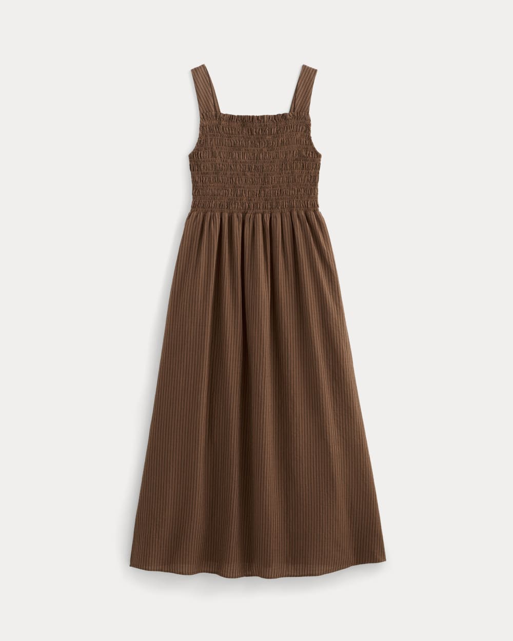 The Gauze Smock Dress | Carob Brown / Black