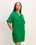 The Shirtdress in Linen | Grass Green