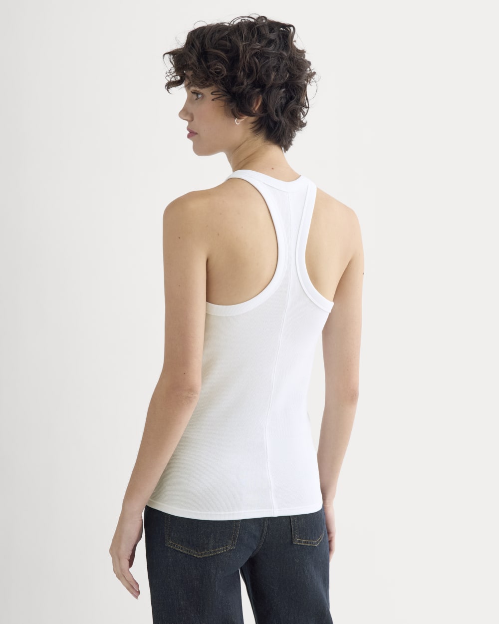 Luxe Rib Racerback Tank | White