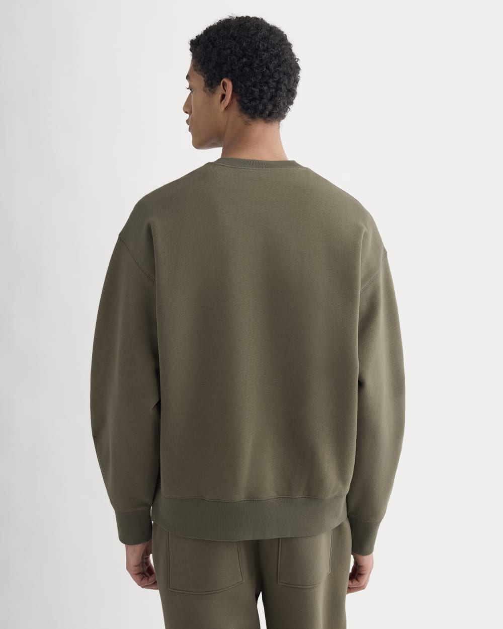 Luxe Fleece Crew Pullover | Olive Night