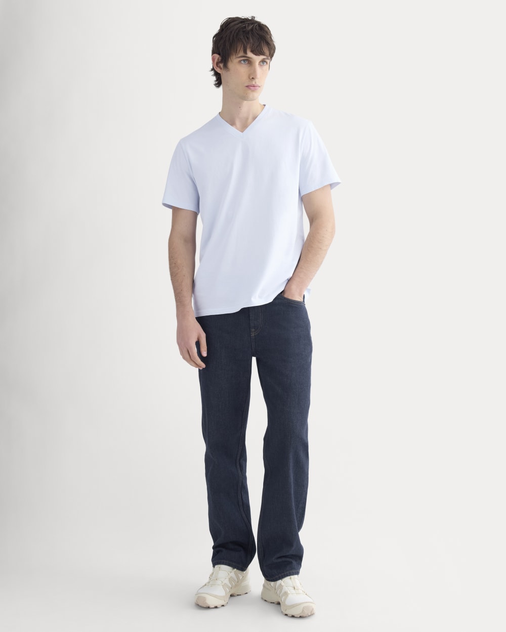 The Essential Organic V-Neck Tee | Skywriting