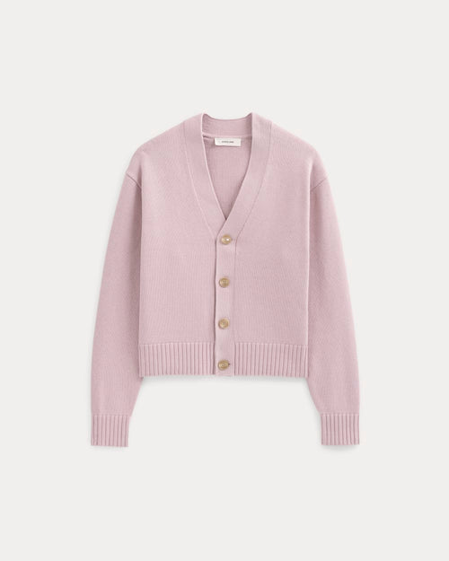 Cropped Cardigan in Everyday Cotton | Burnished Lilac