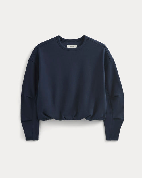 Lightweight Terry Bubble Sweatshirt | Navy