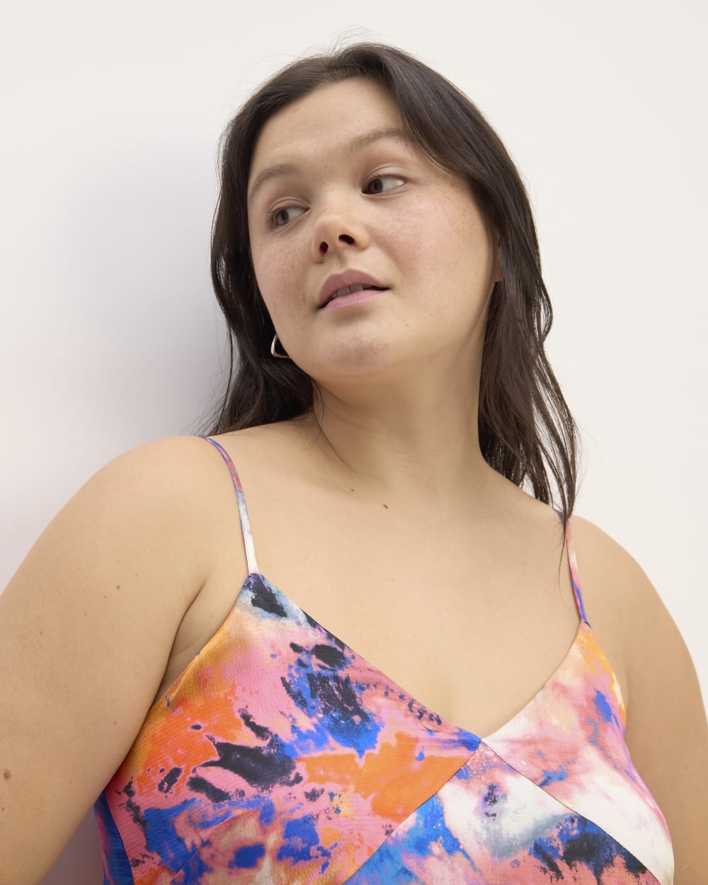 The Everlane x Marques' Almeida Satin Tie-Dye Dress | Multi Tie-Dye