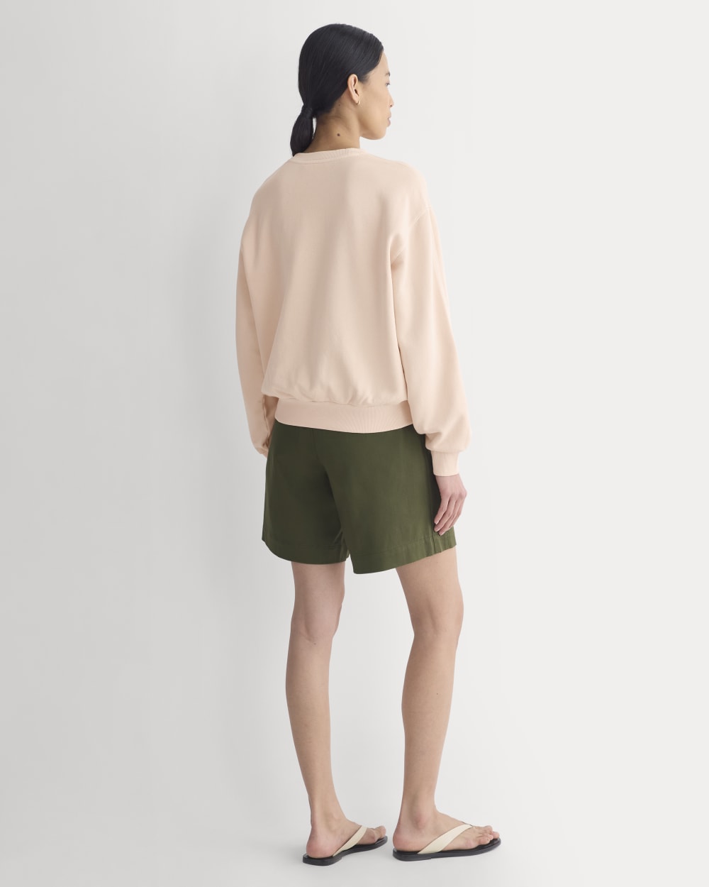 Lightweight Terry Blouson Crew | Pale Peach