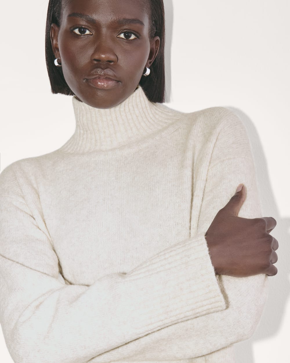 The Sweater Dress in Plush Cotton | Heathered Oat