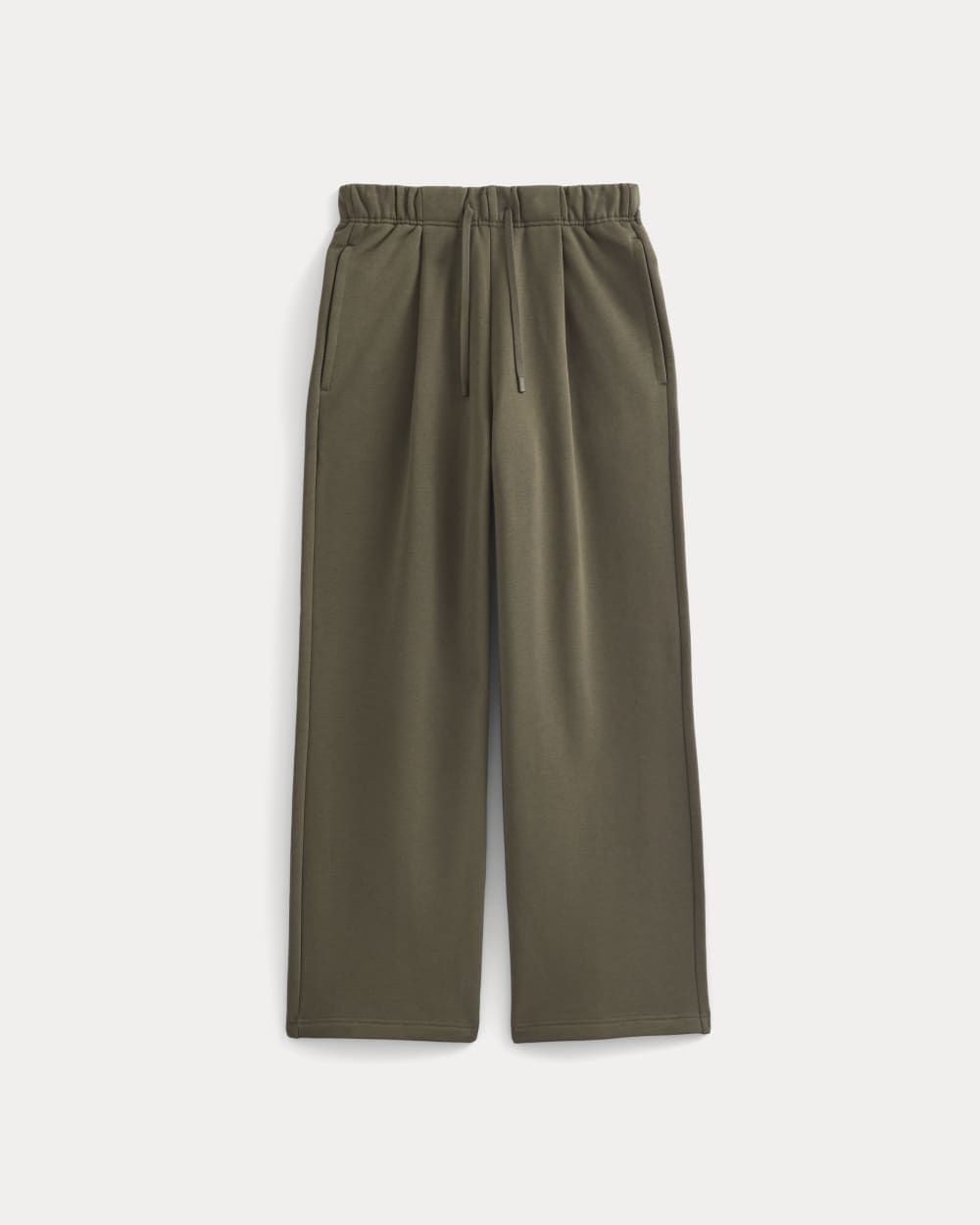 Luxe Fleece Pleated Sweatpant | Olive Night