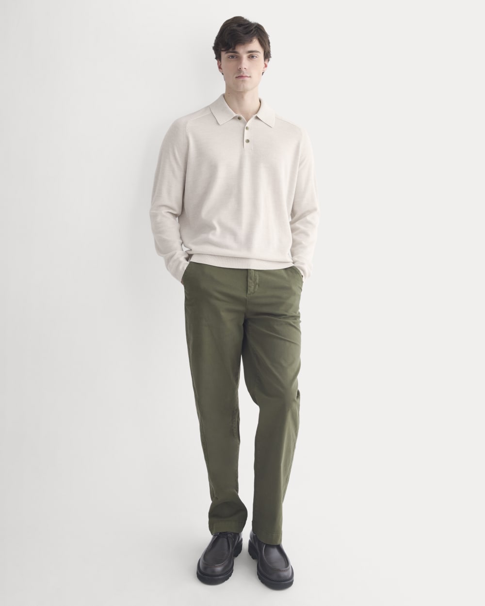 Ultrasoft Polo Sweater | Heathered Oat