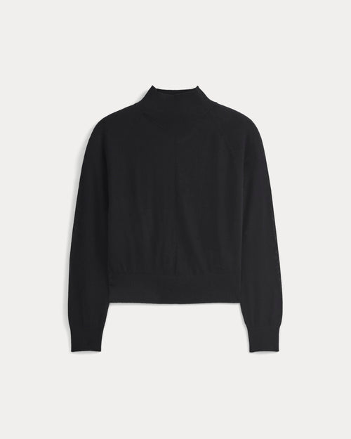 Mockneck Sweater In Ultrafine Merino | Black