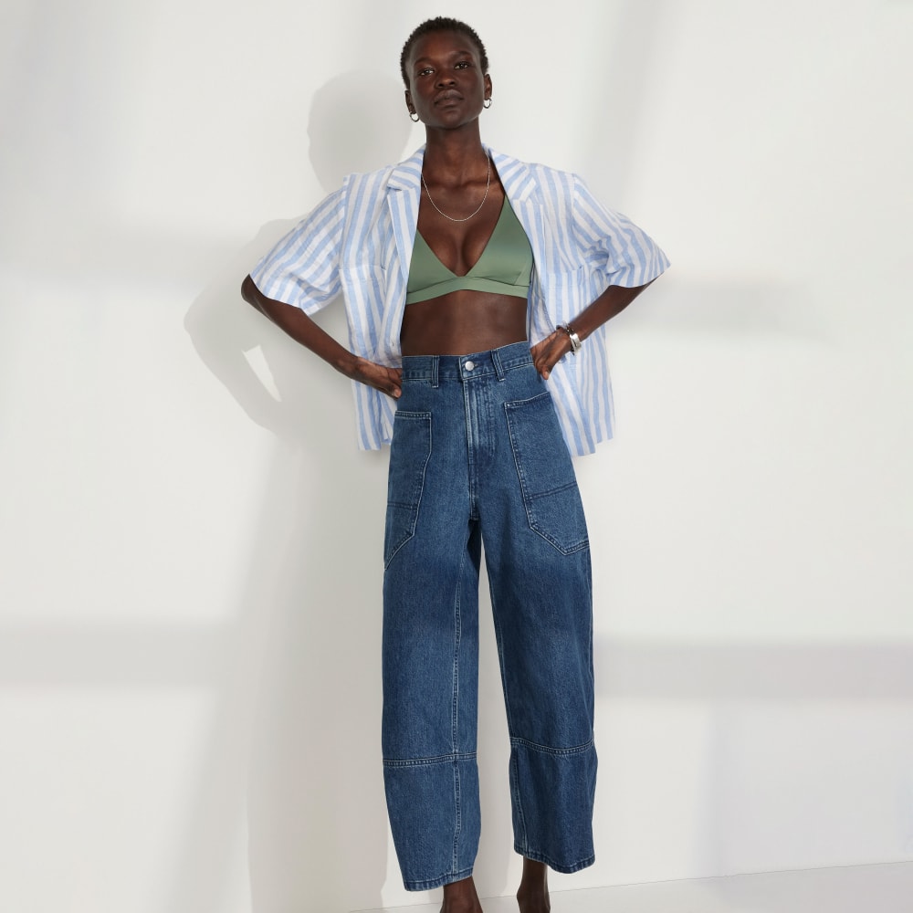 The Way-High® Gardener Cropped Jean | Vibrant Blue