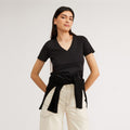 The Organic Cotton V-Neck | Black