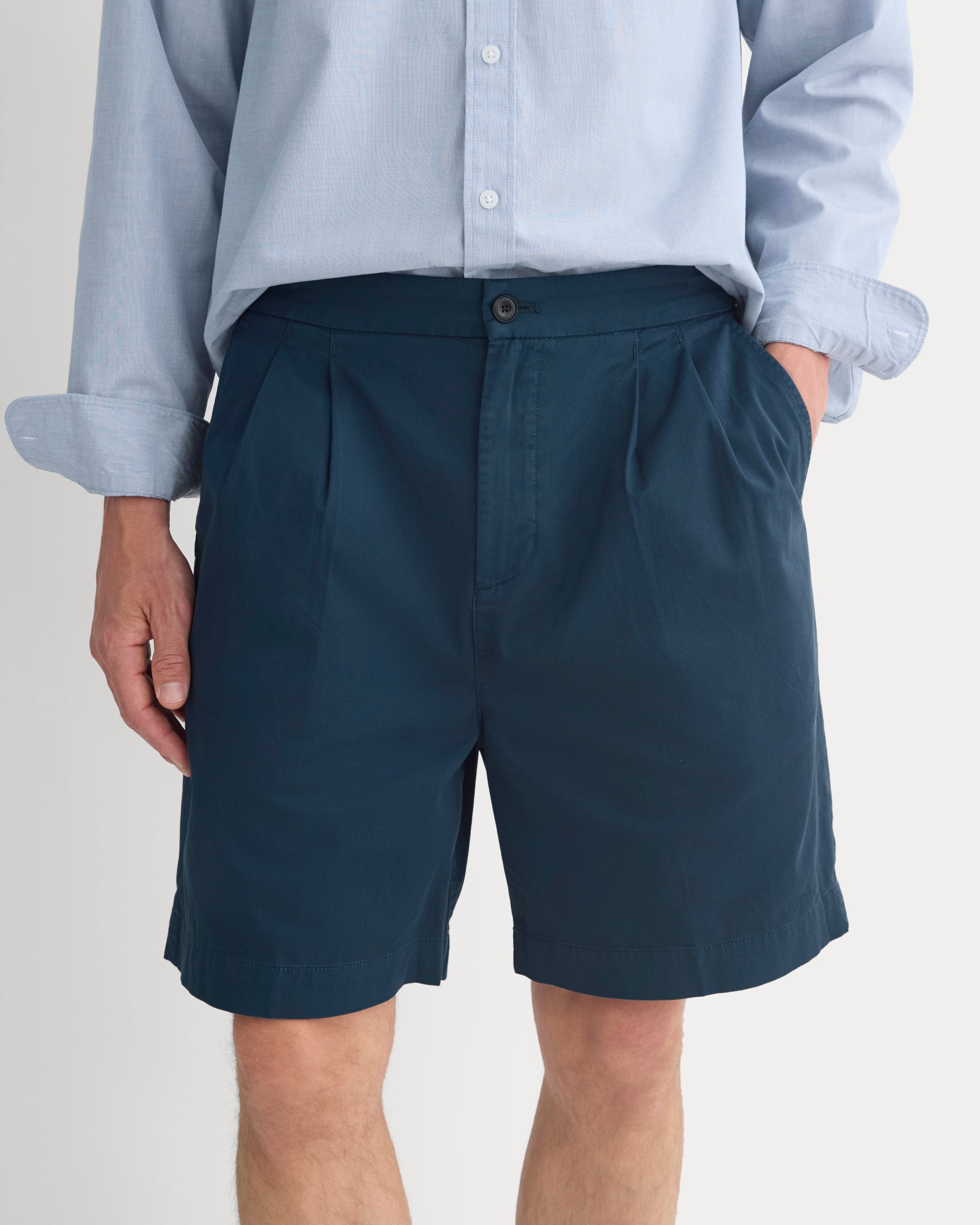 Pleated Easy Short | Midnight Navy