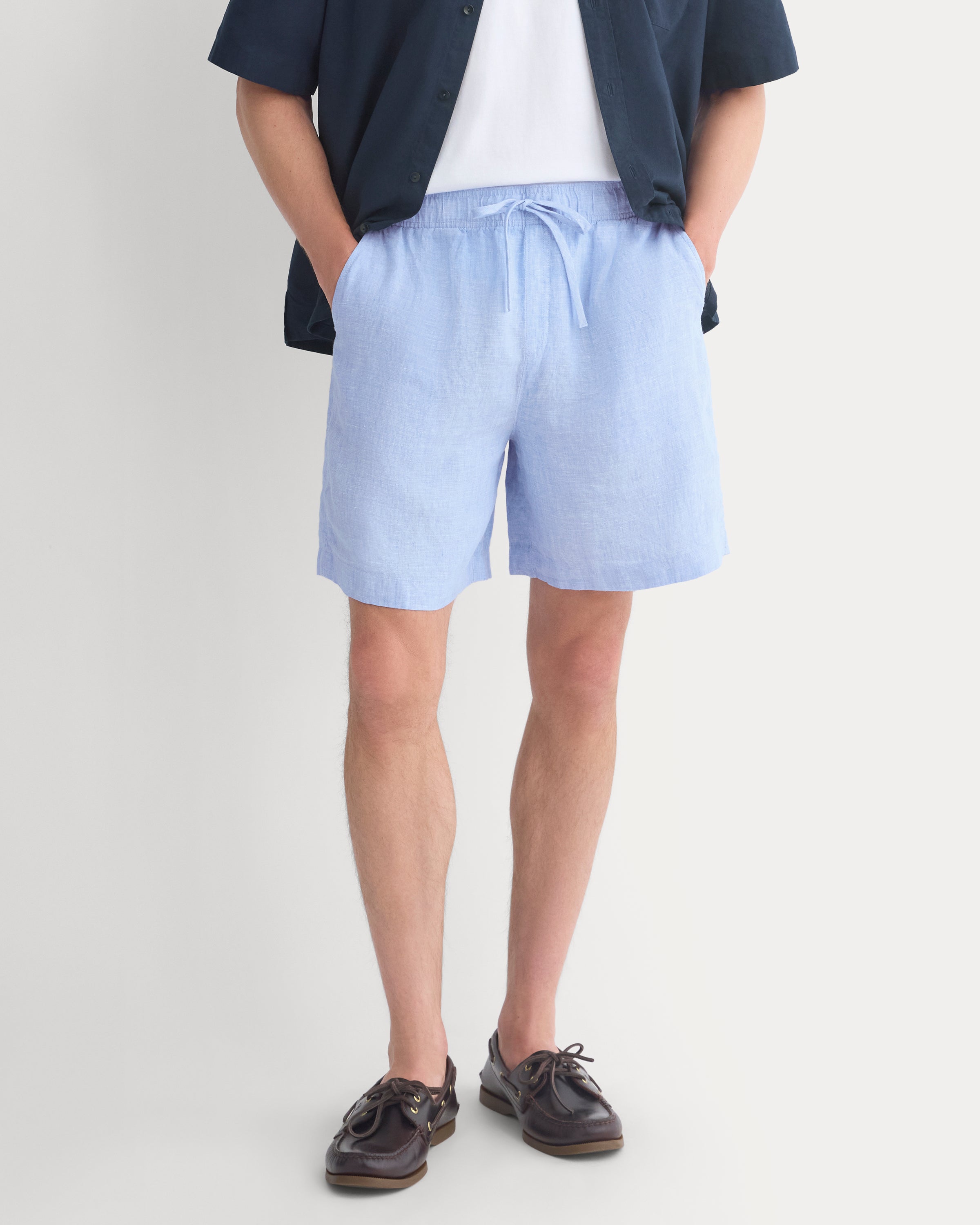 Linen Easy Short | Light Blue