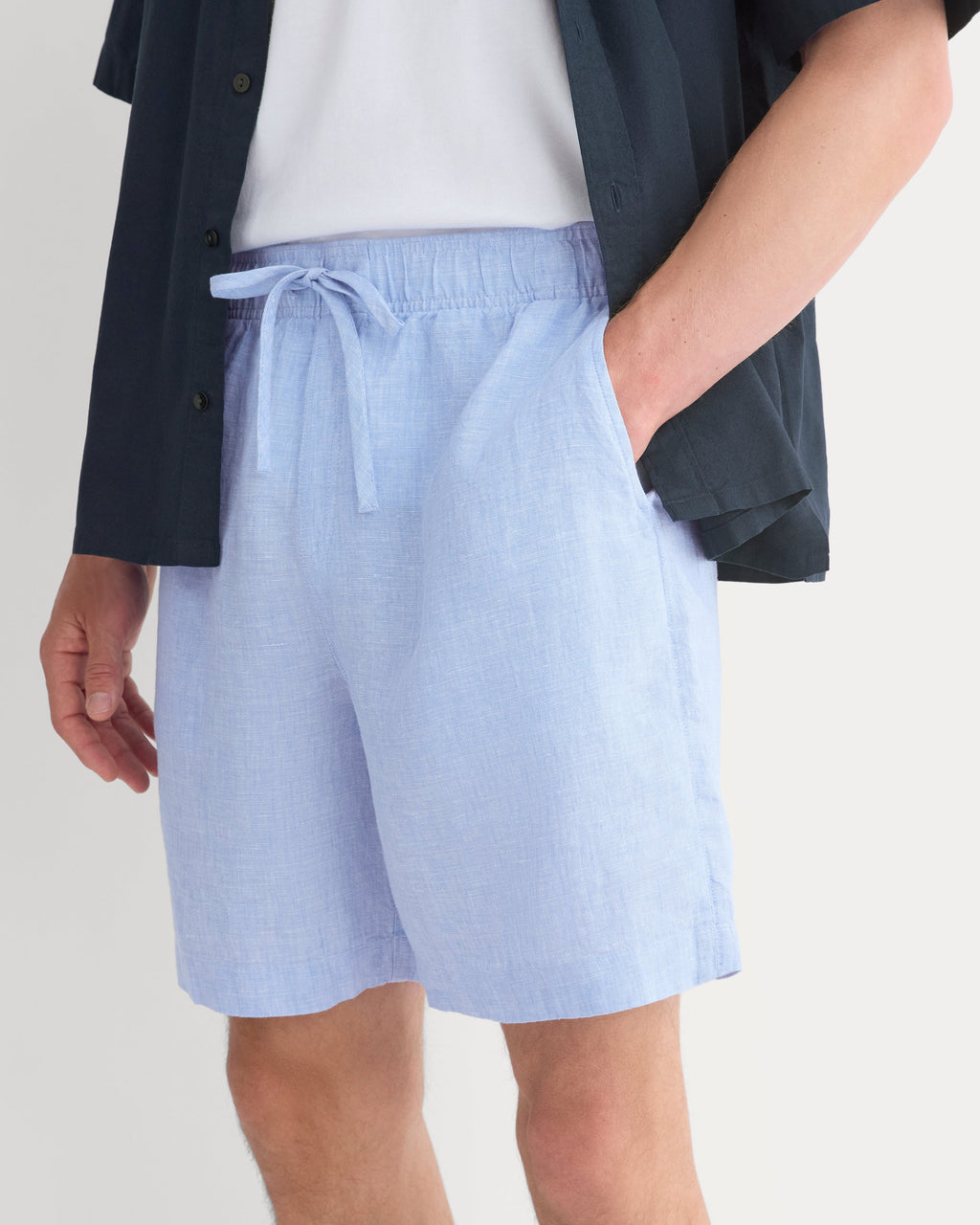 Linen Easy Short | Light Blue