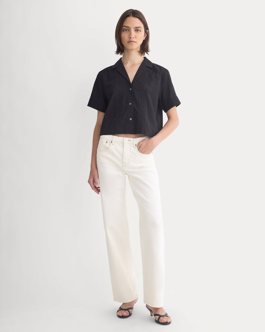 Cotton Gauze Resort Shirt | Black