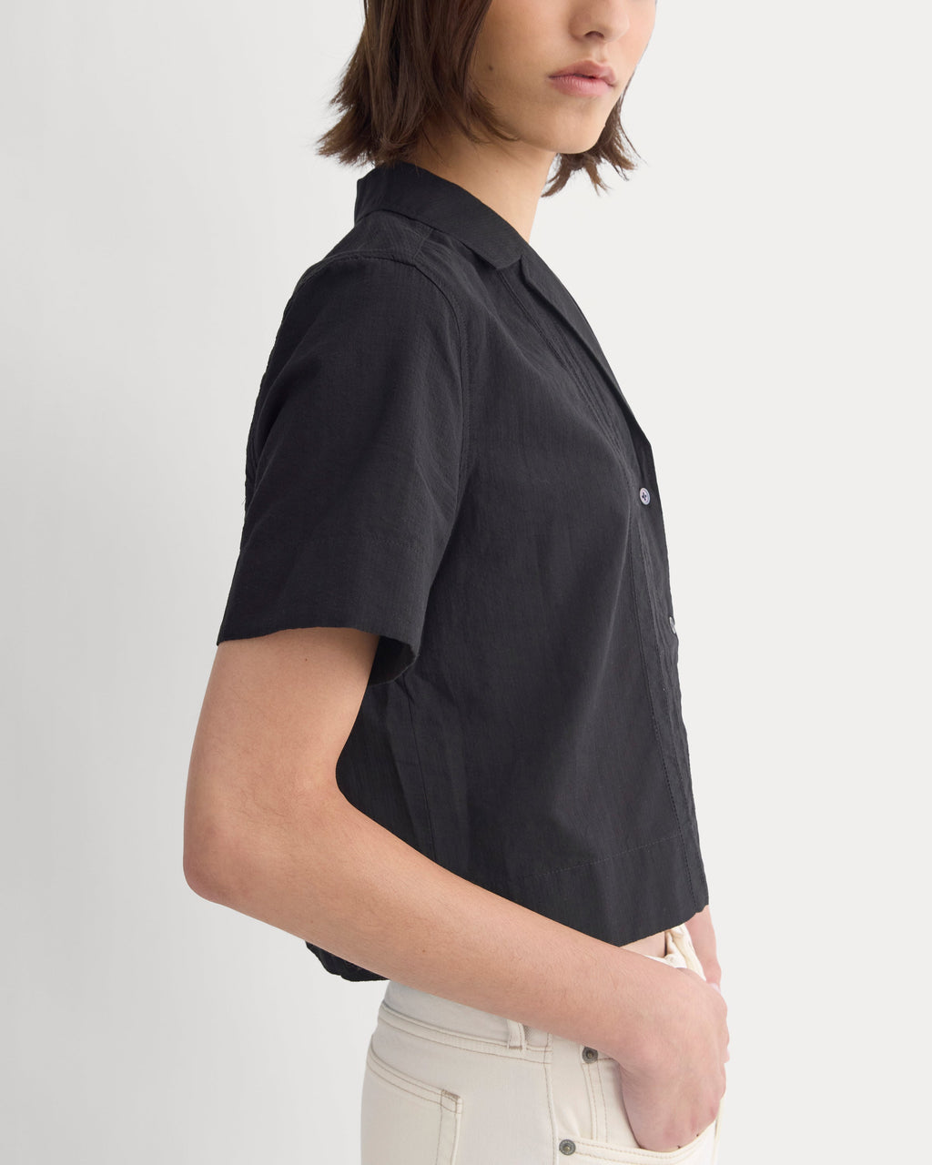 Cotton Gauze Resort Shirt | Black