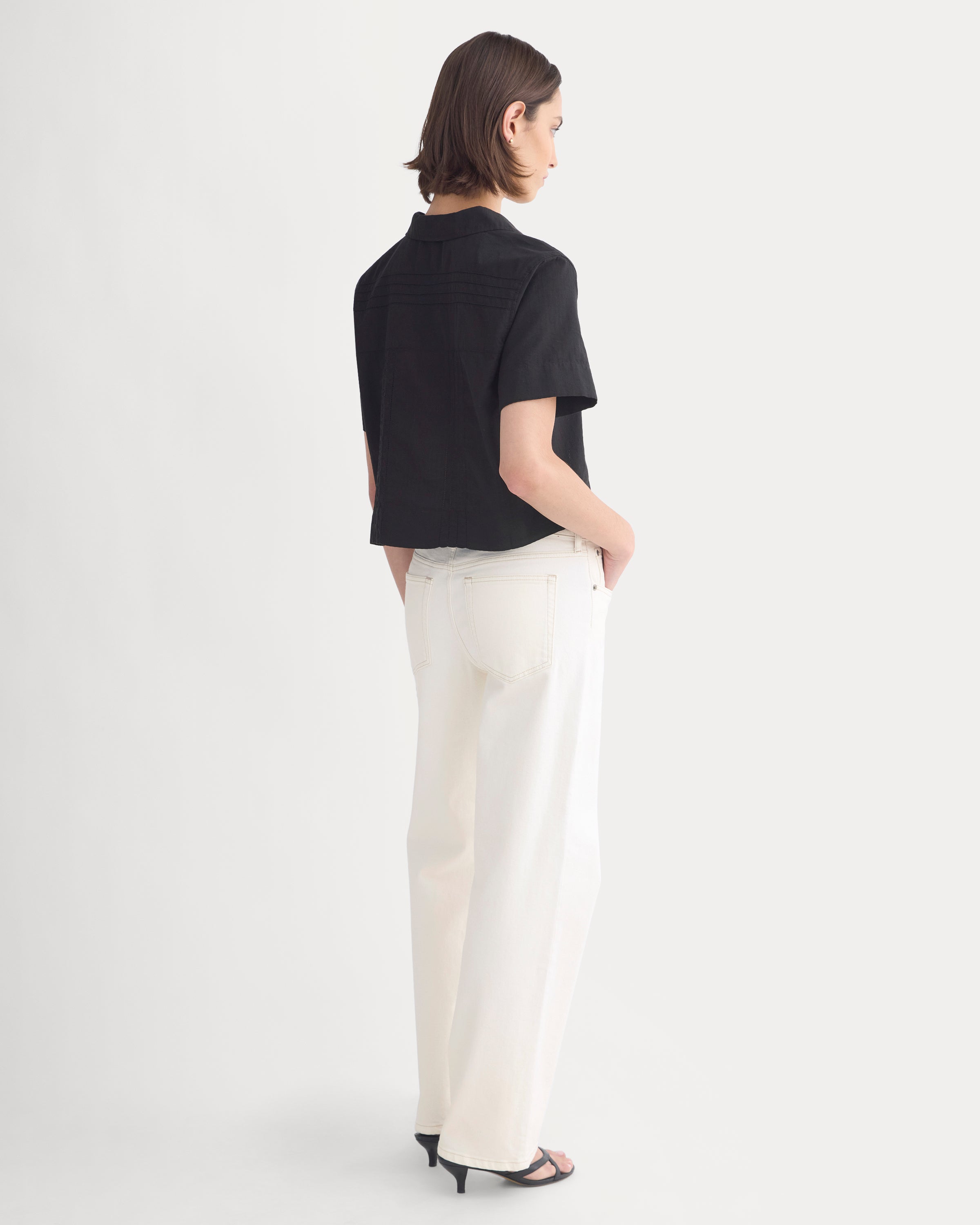Cotton Gauze Resort Shirt | Black