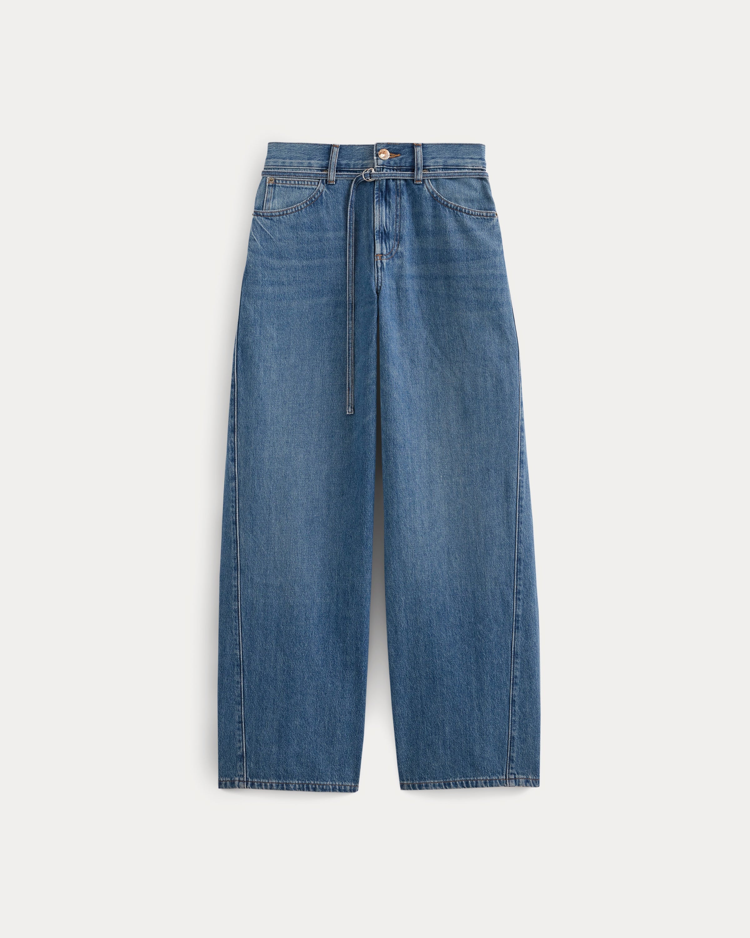 Lightweight Loose Wide-Leg Jean | Medium Indigo | Regular