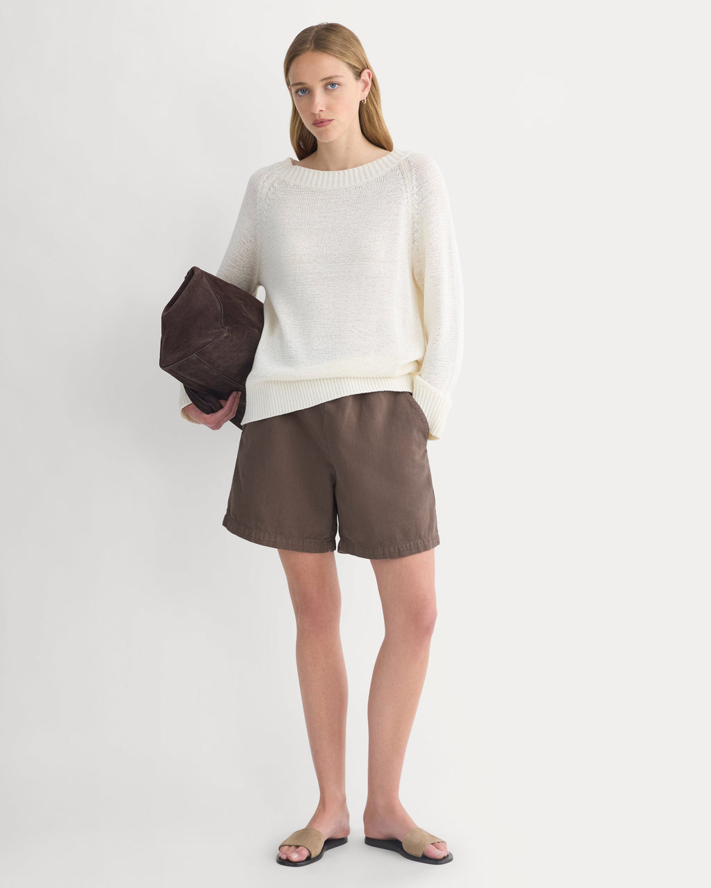 Denim Easy Short | Chocolate Chip Brown