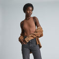 The Luxe Rib Racerback Tank | Carob Brown