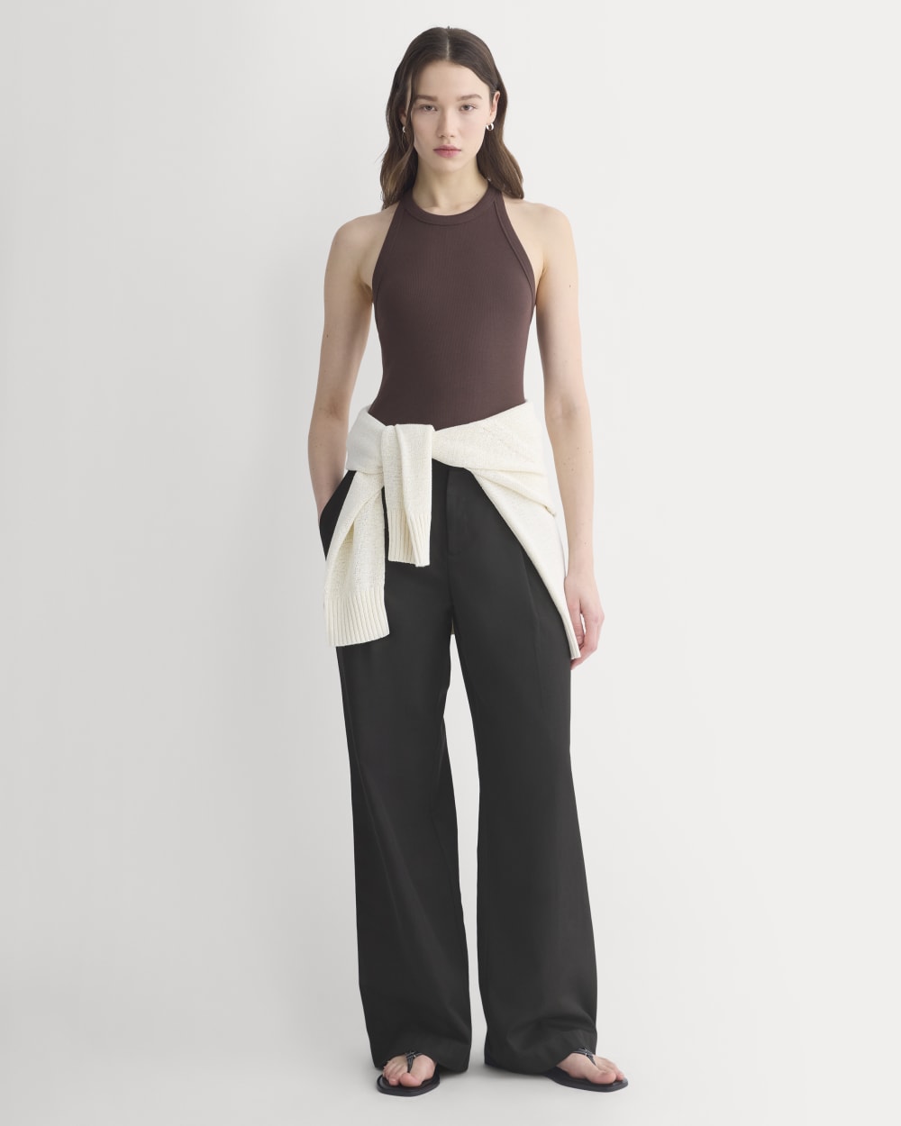 Luxe Rib Racerback Tank | Coffee Bean