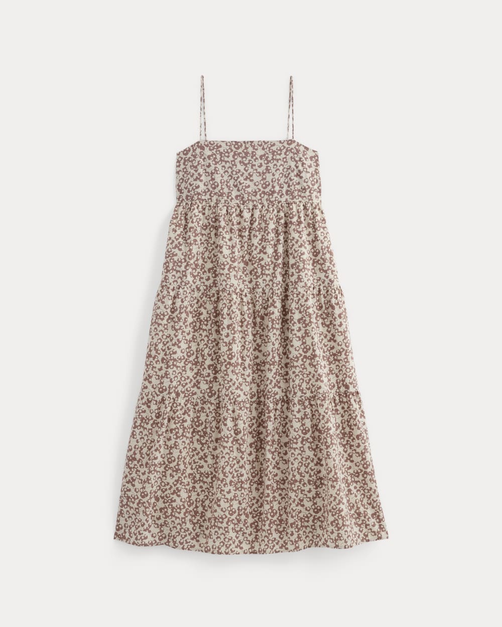 The Gauze Tiered Dress | Natural / Rose Dusk Floral