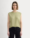 The Muscle Tee in Cotton Linen | Eucalyptus