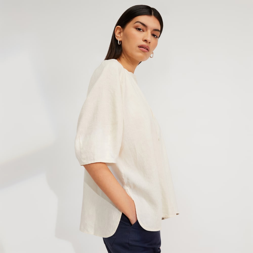 The Linen Puff Sleeve Shirt | Canvas