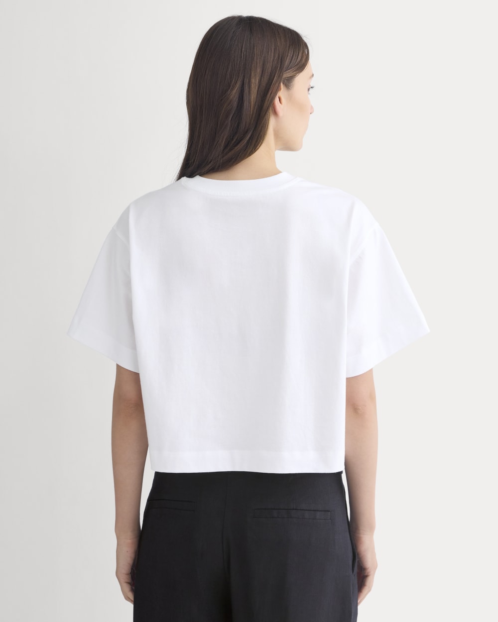Forever Jersey Cropped Tee | White