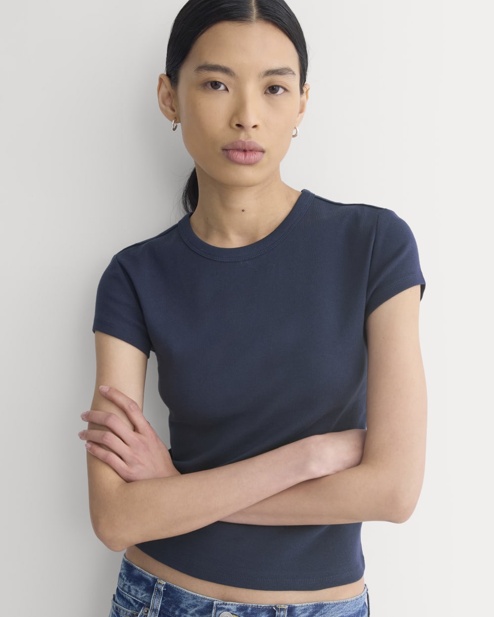 RetroSoft Cotton Crew | Navy