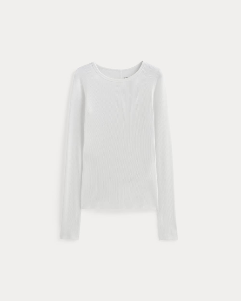 The Luxe Rib Long-Sleeve Crew | White