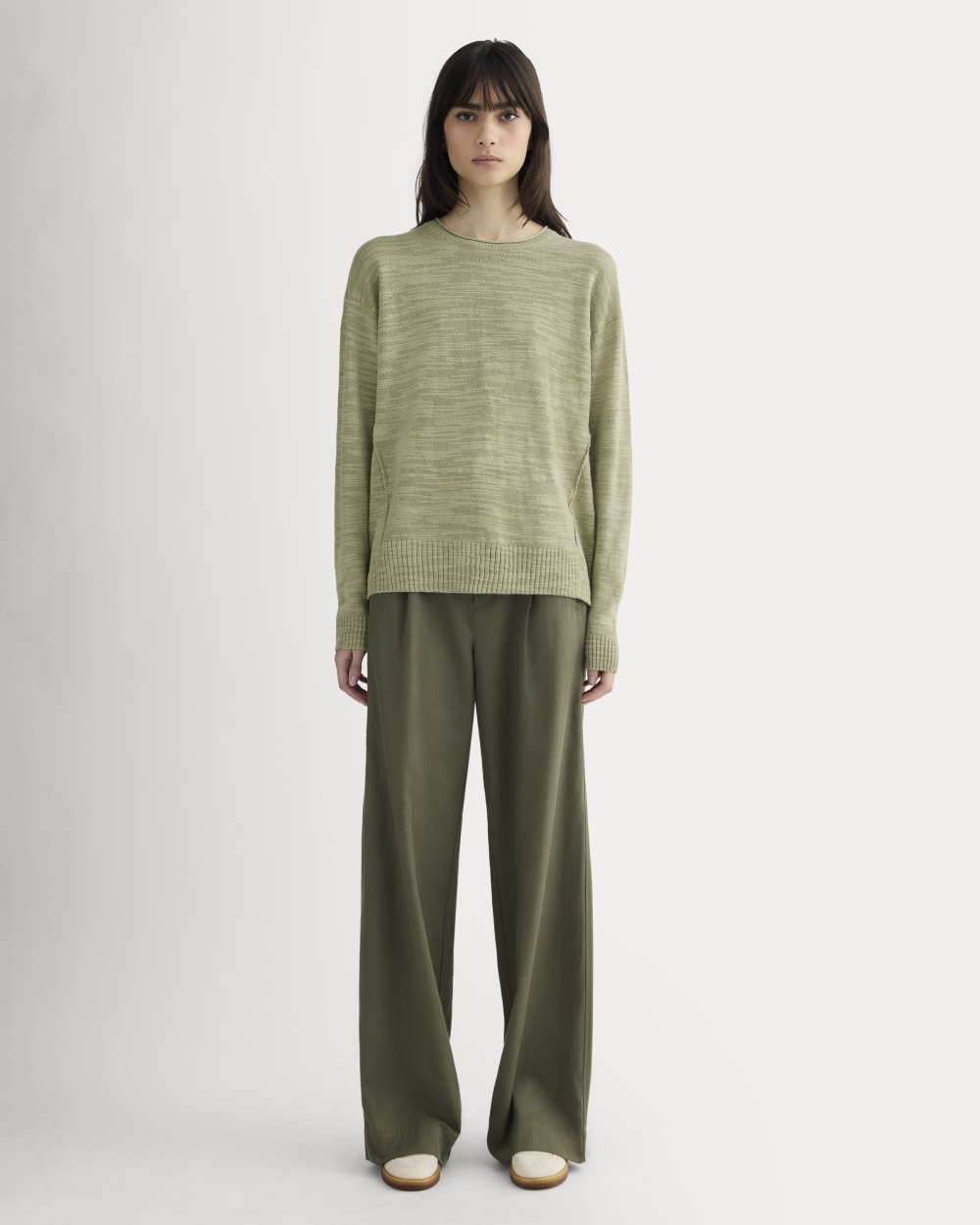 The Slouch Sweater in Cotton Linen | Eucalyptus