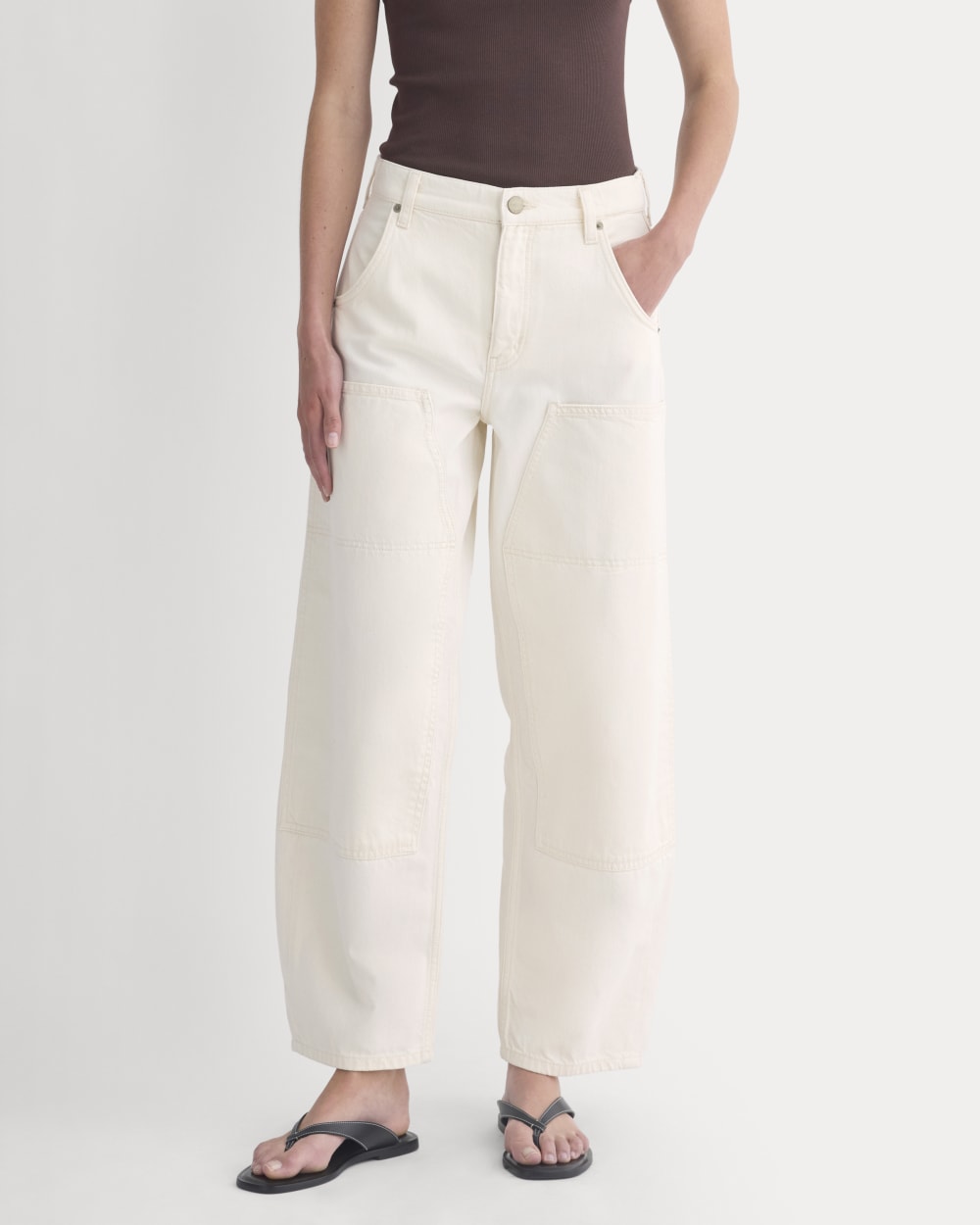 Pull-On Carpenter Jean | Ecru