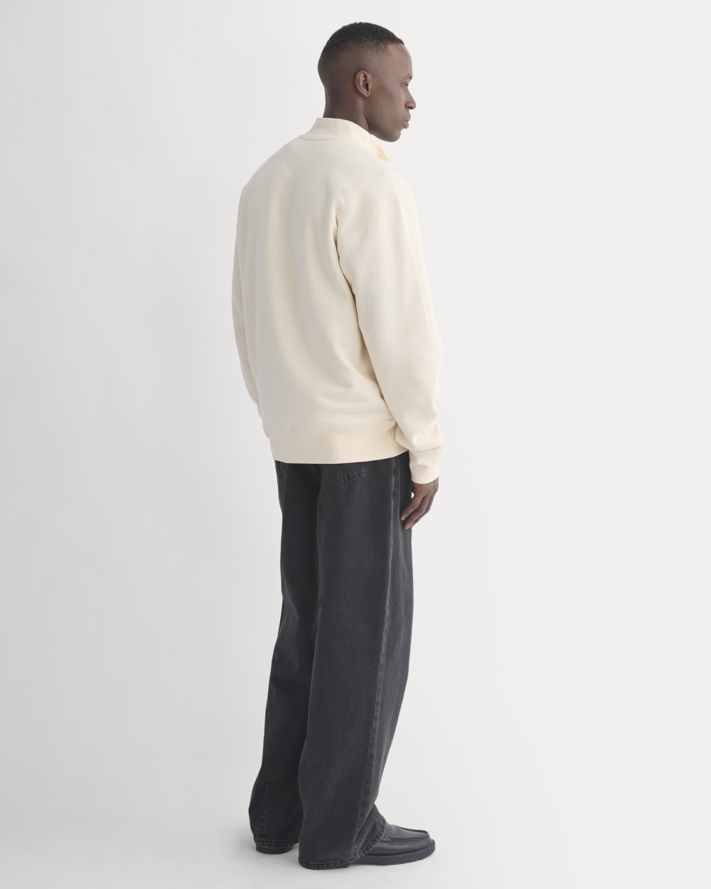 Lightweight Terry Zip Pullover | Parchment