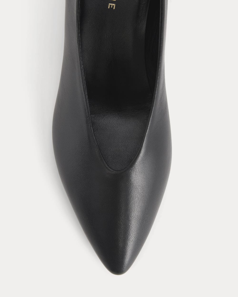 Made in Italy Almond-Toe Pump | Black Leather