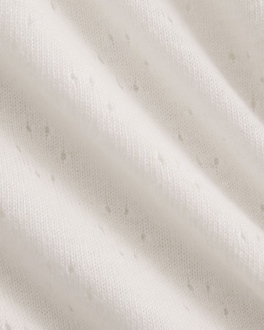 Lace Trim Cardigan in Fine Linen | Bone