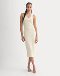 Scoop-Neck Midi Dress in Pointelle Knit | Lemon Icing